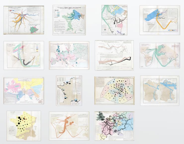 Selection of statistical maps by Charles Joseph Minard (Collections de l’École des Ponts ParisTech)